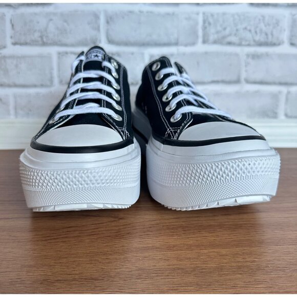 ❤️Chuck Taylor All Star Lift Double Stack Platform 10 Womens Shoes Black A15490C - Picture 4 of 7